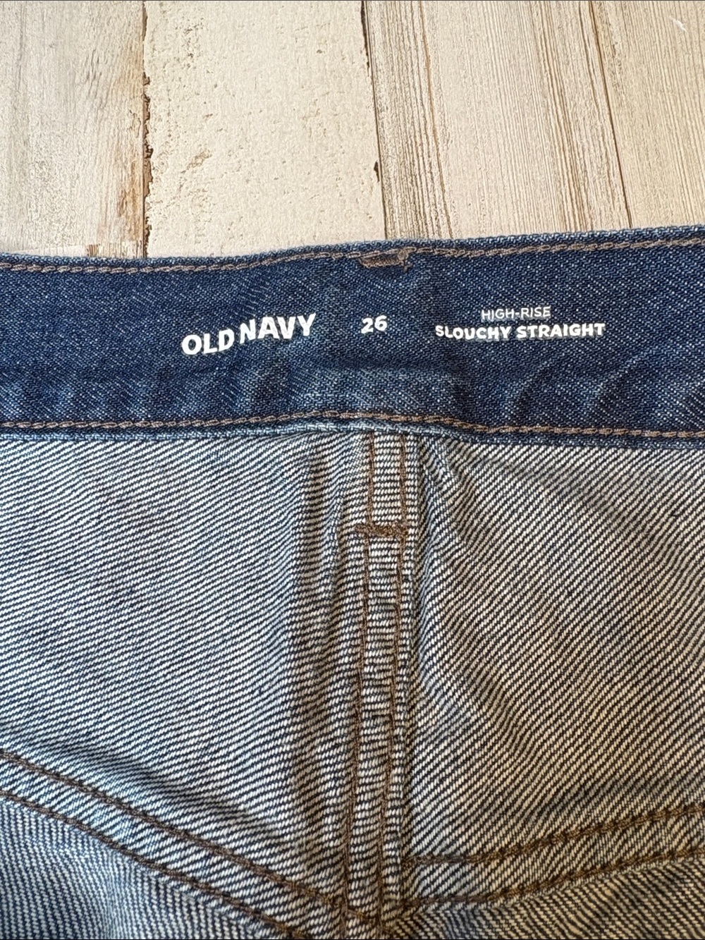 Old Navy High-Rise Slouchy Straight Blue Denim Cutoff Shorts Plus Size 26 - Picture 4 of 16